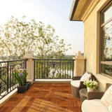 27pcs Wood Interlocking Deck Tiles 11.8"x11.8", Waterproof Flooring Tiles for Indoor and Outdoor, 80119626