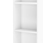 ZUN FCH Standing 5 Compartments 1 Drawer 1 Door MDF Barber Cabinet White 67610212