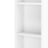 ZUN FCH Standing 5 Compartments 1 Drawer 1 Door MDF Barber Cabinet White 67610212