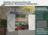 6'x4' Outdoor Metal Storage Shed for Garden Tools Lockable Door With Floor Frame 04885440