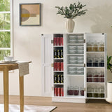 Kitchen Pantry Storage Cabinet,Freestanding Pantry Cabinet with Doors & Adjustable Shelves, Small W3417P315037