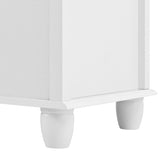 White Dresser with 5 Drawers, Tall Chest of Drawers, 5 Drawer Dresser with Deep Space, Wood Storage W1157P307950