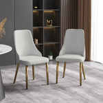 ZUN Modern Pu Sponge-Filled Dining Chair, Solid Wood Metal Legs, Suitable for Restaurants, Living Rooms W1535P227672