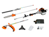 4 in 1 Multi-Functional Trimming Tool, 56CC 2-Cycle Garden Tool System with Gas Pole Saw, Hedge 62548240