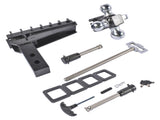 Black Adjustable Trailer Hitch Fits 2.0-Inch Receiver 8" Drop Hitch 08381165