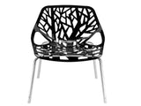 4pcs Bird's Nest Style Lounge Chair Black 75540530