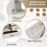 30" White Bathroom Vanity with Sink Combination Set, Bathroom Storage Cabinet with Soft Close Door, N729P177787K
