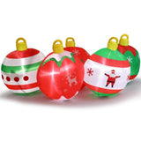 6.9 FT Lighted Christmas Inflatable Decoration, Inflatable Five Christmas Balls, Funny Blow Up Yard 92958187