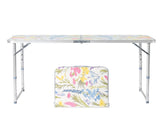 4 Ft Rectangular CenterFold Outdoor Folding Table, 23.82 Inch Width, 3Level Adjustable Height 72570059