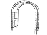 134*59*213cm Double Layer Iron Art Arc Top Iron Arch Black 57071118