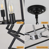 (Same as W1340142525/L1018-C) 8-Lights Lantern Tiered Pendant Light Fixtures, Industrial Farmhouse W1340P206663