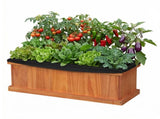 Detachable Bottom Garden Bed, Protective Coating Pine Planter for Herbs, Flowers & Vegetables 28" x 13062326