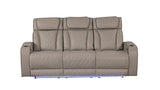 Fortuner Modern Style Upholstery Recliner Sofa Made with Wood & Massage Function Included-Gray B009P287712