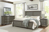 Transitional-Rustic Style Coffee and Antique Gray 2-Drawer Nightstand 1pc Flat Knobs Classic Bedroom B011P240234