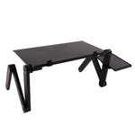 ZUN 48 x 26cm Portable Home Use Assembled Folding Table Black 20797798