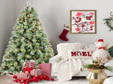 4FT Christmas Tree with 150 Warm White LED Lights 376 PVC & Hard Needle Tips, 32 Pine Cones, T3637P598465