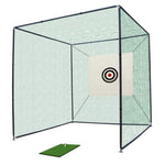 ZUN 10X10X10FT Golf Practice Net Cage w/ Metal Frame Hitting Net Kit Indoor Outdoor 99880895