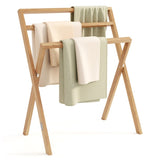 Teak Wood Towel Rack Foldable 93584914