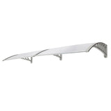 HT-200 x 100 Household Application Door Window Rain Cover Eaves Canopy Silver 52463595