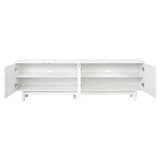 ZUN ON-TREND Graceful TV Stand Arch Cabinets for TVs Up to 78'', Minimalist Entertainment Center WF325999AAK