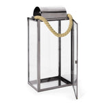 ZUN LARRY 19"H STAINLESS STEEL LANTERN 72176.00SIL