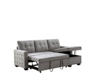 77 Inch Reversible Sectional Storage Sleeper Sofa Bed L-Shape 2 Seat Sectional Chaise With Storage W120343142