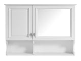 30 Inch Mirror Medicine Cabinet with Open Shelves, Wall Mounted Home Storage with Doors & Mirror, N710P322812K