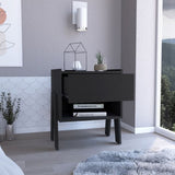 DEPOT E-SHOP Caladium Nightstand, One Drawer, One Open Shelf, Black B097132934