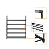 ZUN 5 Tiers Shoe Rack Shoe Tower Shelf Storage Organizer For Bedroom, Entryway, Hallway, and Closet 45068664