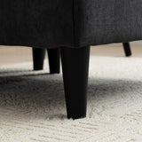 Convertible Combination Sofa Sofa L-Shaped Sofa with Footstools with Storage, Blue Sofa for Living W2012P253356