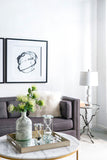 Set of 2 Modern Abstract Wall Art, Square Framed Wall Art, 31.5" x 31.5" W2078130287