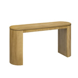 U_STYLE Curved Design Console Table with Unique Vertical Stripe Design ,Suitable for Living N711P205935N