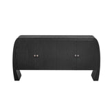 U-Style Four-Door Ash Veneer Storage Cabinet with Curved Legs, Perfectly Suited for Hallways, N711P241277B