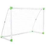 ZUN 6' x 4' Soccer Goal Training Set with Net Buckles Ground Nail Football Sports 22590076