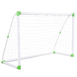 ZUN 6' x 4' Soccer Goal Training Set with Net Buckles Ground Nail Football Sports 22590076