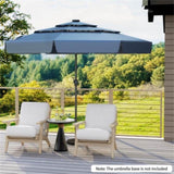 10 foot navy terrace umbrella with solar powered LED lights and multi-layered ventilated roof 25484929