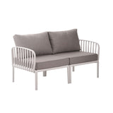 3 Piece Patio Conversation Sets, Modern Outdoor Patio Sectional Furniture Set with Square Coffee N780P199459W