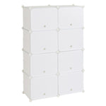 ZUN 7-Tier Portable 28 Pair Shoe Rack Organizer 14 Grids Tower Shelf Storage Cabinet Stand Expandable 41413335