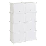 ZUN 7-Tier Portable 28 Pair Shoe Rack Organizer 14 Grids Tower Shelf Storage Cabinet Stand Expandable 41413335