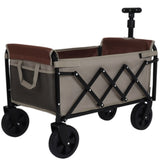 All-in-One Convertible Folding Camping Wagon Cart Bench Seat, Storage Compartment & Included Dog W2932P312715