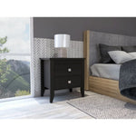 ZUN Breeze Four-Legged Modern Bedroom Nightstand, with Two Drawers B128P148671