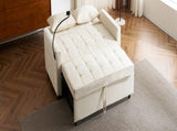56.9" Loveseat Sofa Pull-out Sofa Bed Sleeper Sofa with a Reversible Backrest Cushion, Side Pockets, N719P208853A