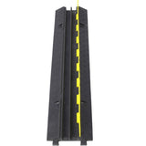 Cable Protector Ramp, 2 Channels Speed Bump Hump, Rubber Modular Speed Bump Rated 11000 LBS Load W465121324