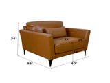 Tussio Saddle Tan Leather Chair W/Pillow B2726P457659