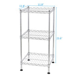 ZUN 3-Tier Steel Wire Shelving Tower 10508574