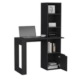Iowa Computer Desk with 1-Cabinet and 4-Tier Bookcase B200P188864