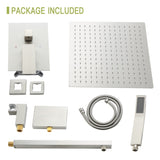 Shower System with Waterfall Tub Spout,12 Inch Wall Mounted Square Shower System with Rough-in W124381873