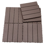 Plastic Interlocking Deck Tiles, 11.8"x11.8", Patio Flooring Outdoor Waterproof All W2882P204154