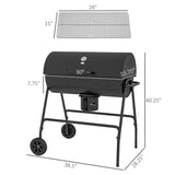 Barrel charcoal grill/grill with wheels 31535174