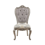 ZUN ACME Ariadne Arm Chair , Velvet & Antique Plantinum Finish DN02283